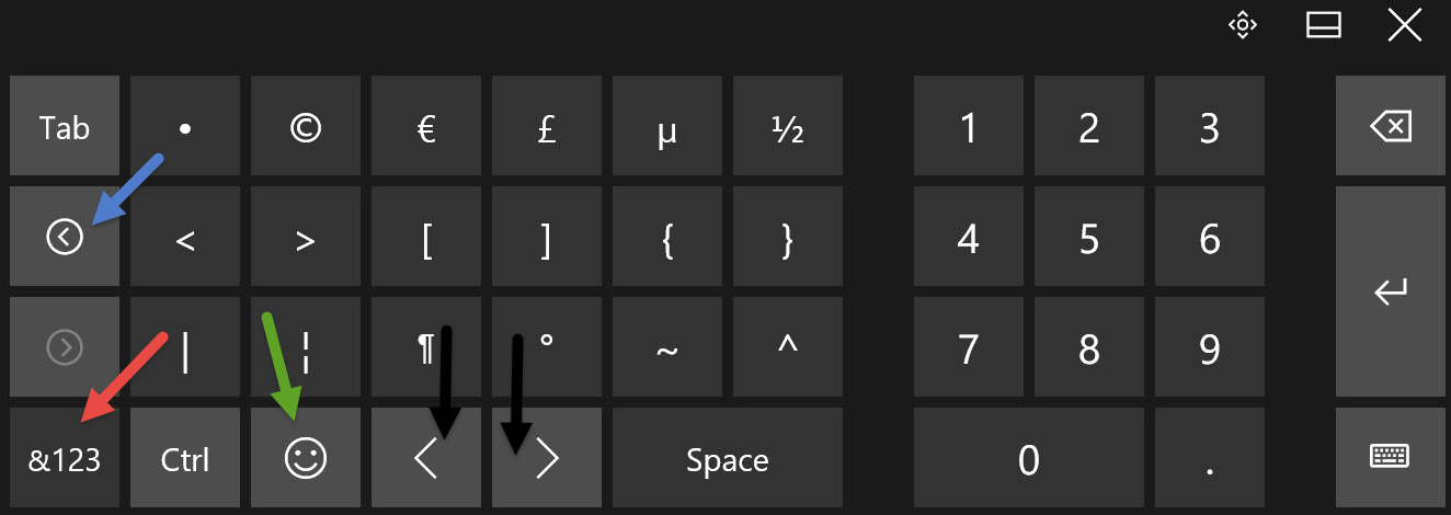Metalen lijn Koopje Blind Windows 10 schermtoetsenbord.