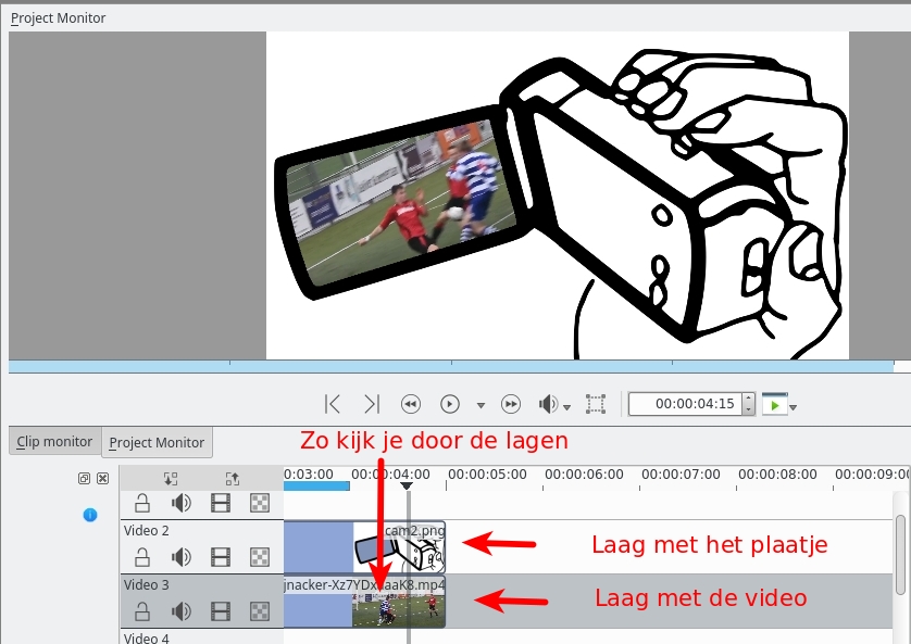 In de video-editor