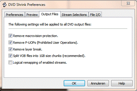 september 2011: Preference output files dvdshrink..gif