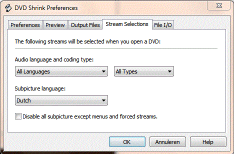 september 2011: Preference stream sel dvdshrink..gif