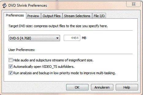september 2011: Preference main dvdshrink..gif