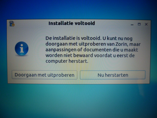 12.Installatie voltooid.