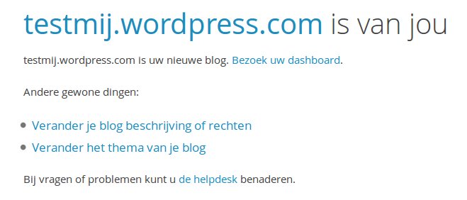 blog gemaakt