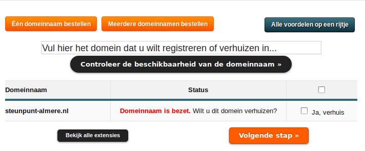 Domeinnaam bestellen