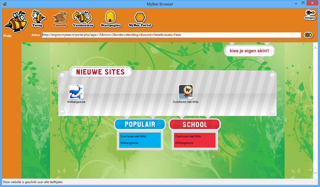 Mybee - kindvriendelijke browser