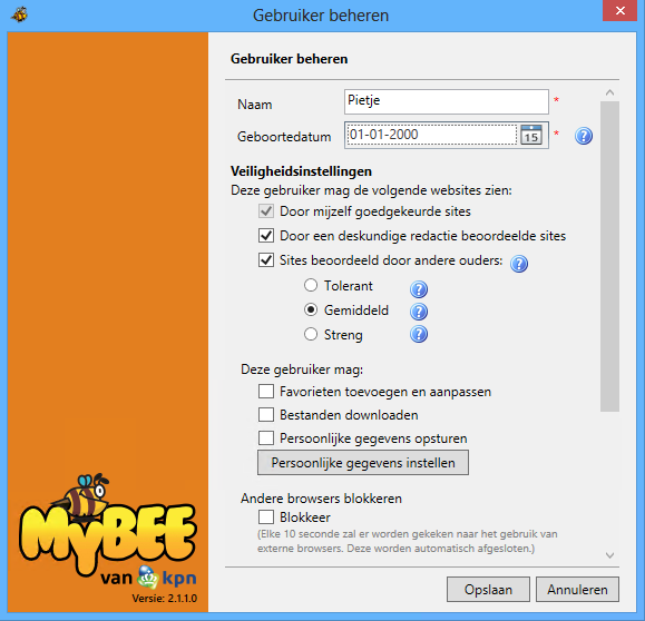 MyBee configureren