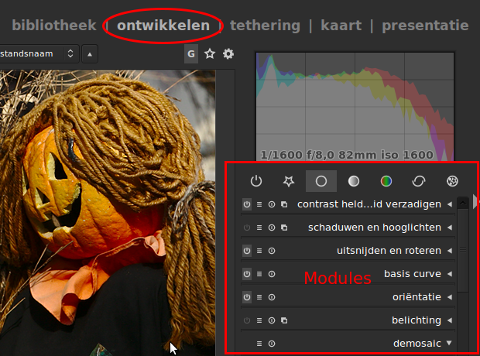 De modules waarin je van alles kan instellen